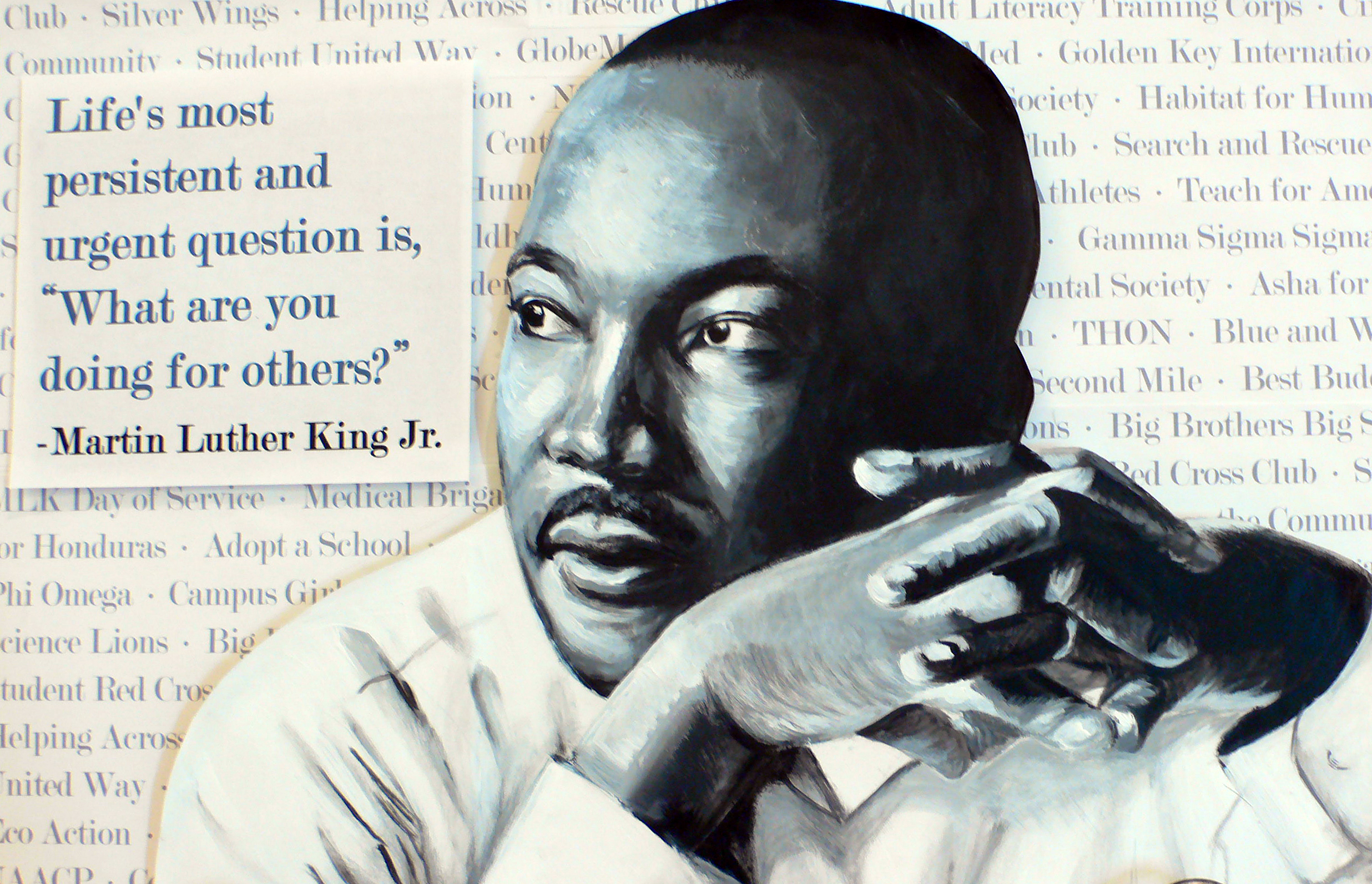 one example of the MLK art contest at Heritage Hall.