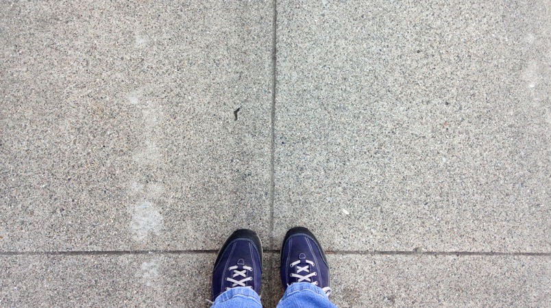 feet, sidewalk